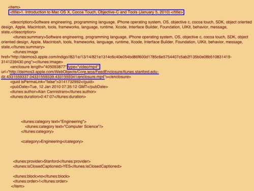 Sections of interest