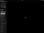 Huffington Post iPad application intial screen.