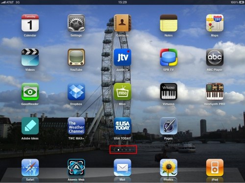 Click Home Button Once.