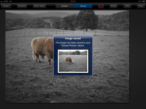 Final image added to "Saved Photos" album.