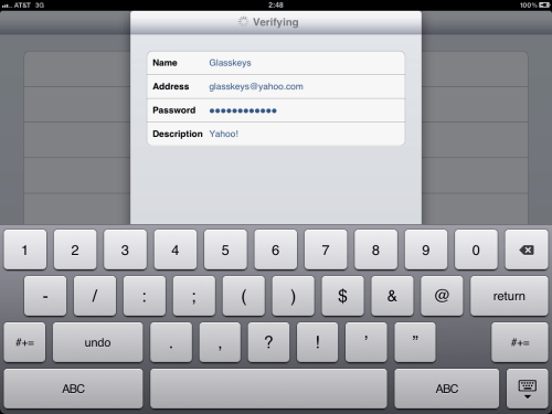 Verifying account details.