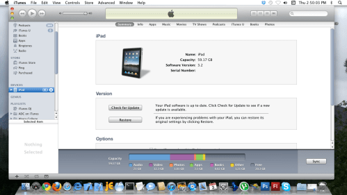 Summary tab in iTunes.
