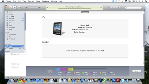 Contacting the Itunes store.