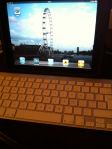 iPad and bluetooth keyboard.