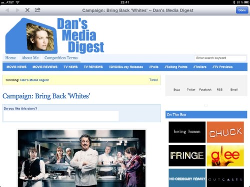 View of link selected.