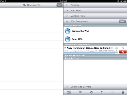 Progress bar shows download progress.