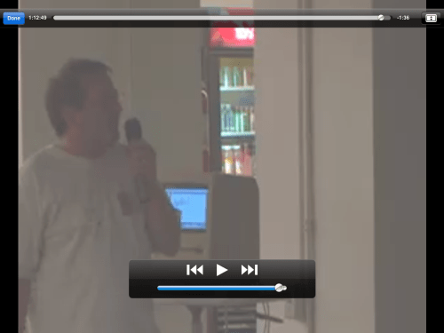 Watching Google video.