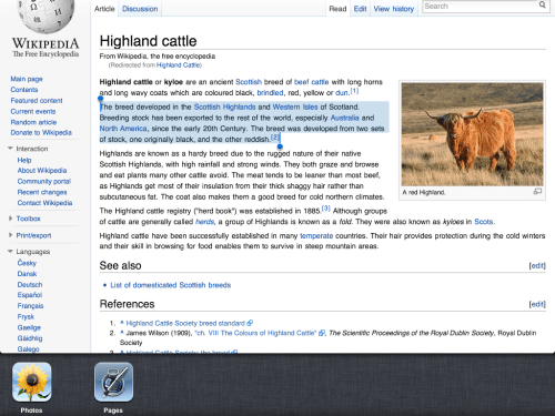 Double clicking Home button.