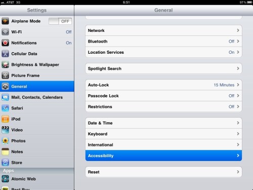 General, Accessibility.