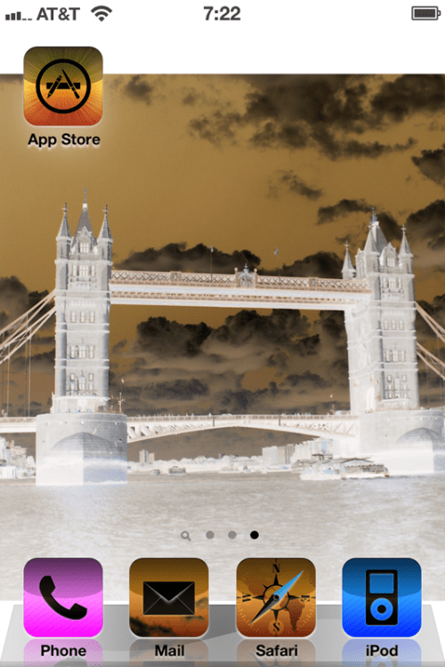 Home screen after triple-click.
