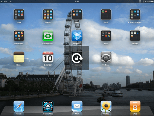 Screen rotation locked.
