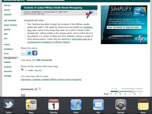 Double click Home button invokes multitasking feature.