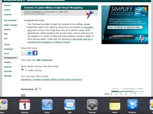 Scrolling through applications.
