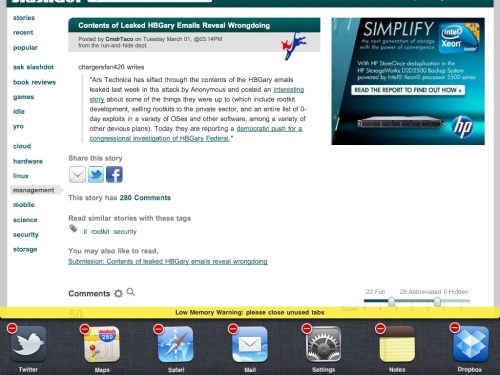 Calendar app removed from active app list.