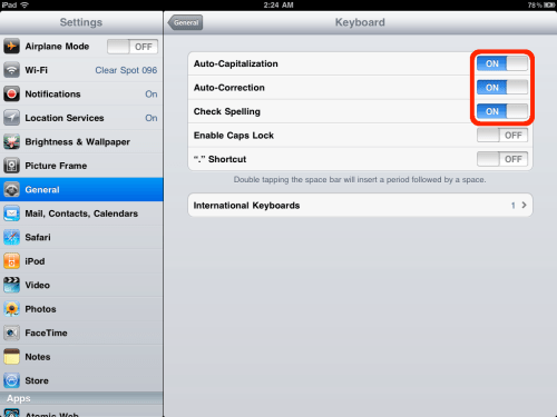 iPhone annoyance switches.