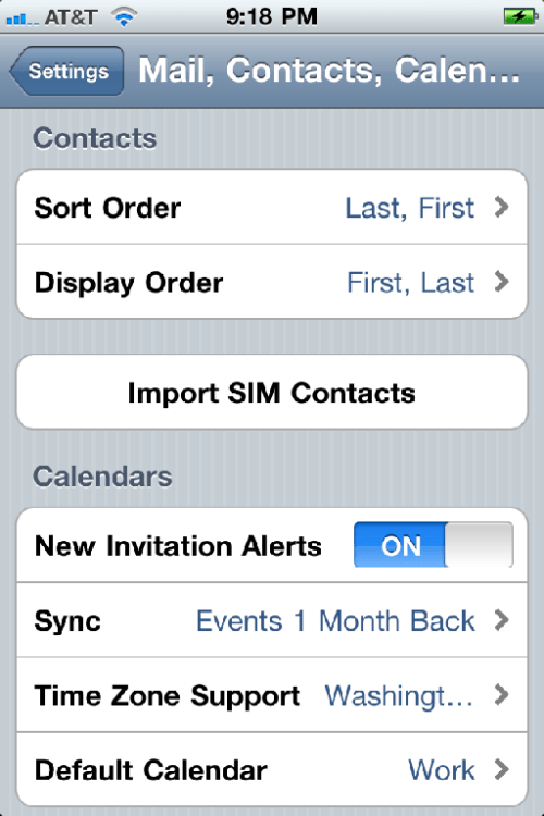 Sort Order: Last, First. Display Order: First, Last.