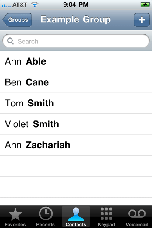 Sort Order: Last, First. Display Order: First, Last.
