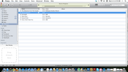 Attach iPhone, select Ringtones.