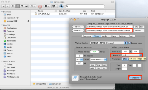 Change video settings.