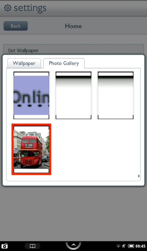 Select Photo Gallery tab, and select your image.