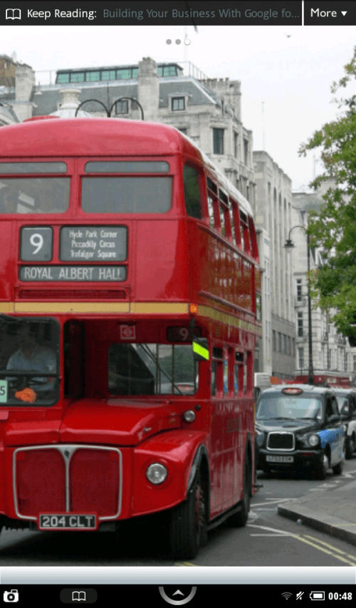 Scrolling to far right desktop page.