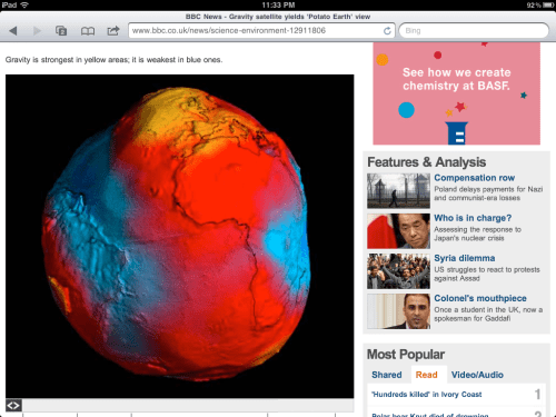 An interesting image on the BBC web page.