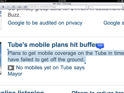 Tap the Copy button.