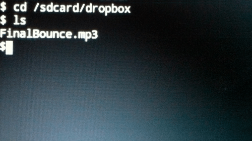 Change directory to dropbox folder.
