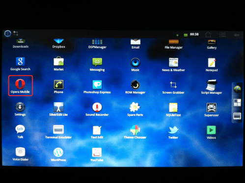 Opera Mobile for Android.