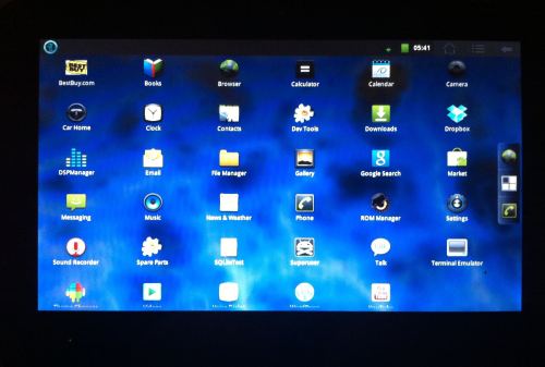 CyanogenMod 7 on tablet.