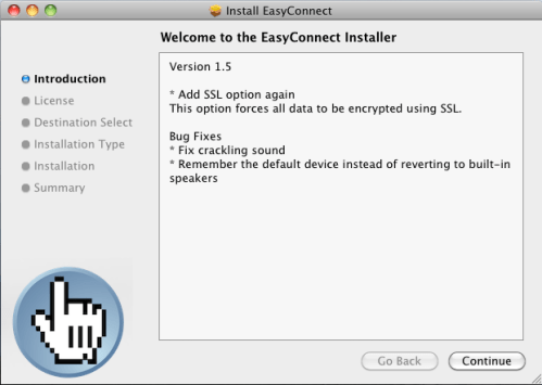 Easy Connect installation.