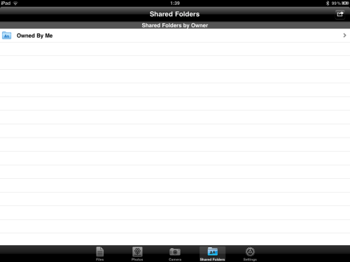 Shared Folders menu.