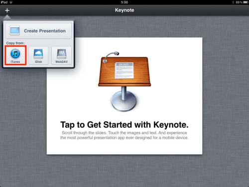 Click + button, and copy from iTunes.