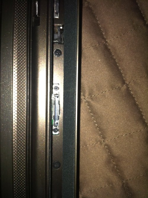 Inside edge of connector