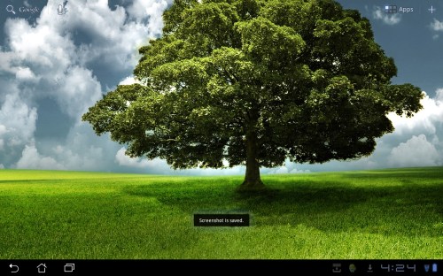 Notification after screenshot key is pressed.