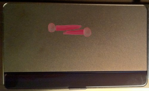 Moving two fingers to pinch apart or together.