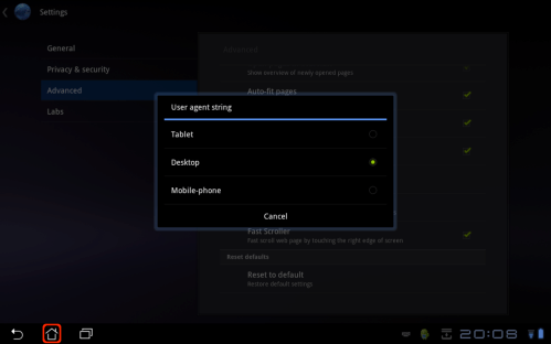 Tap Home button at bottom left.