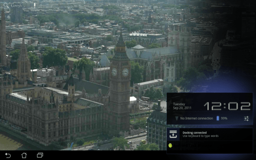 Clock using settings.