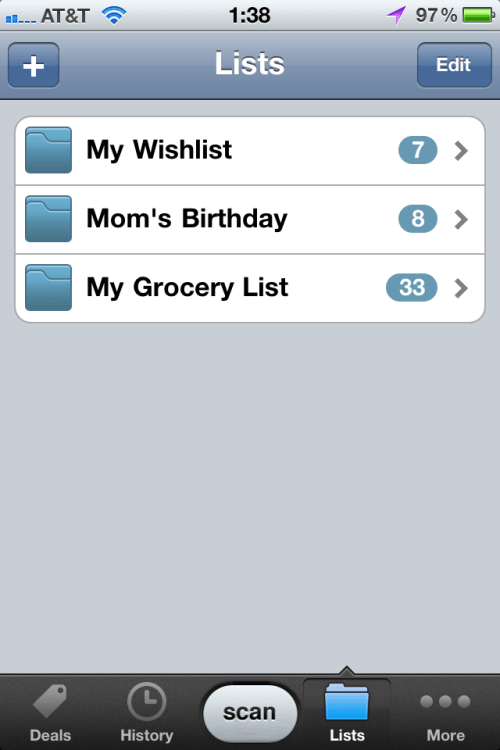 Wish lists of items.