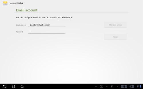Enter the account email address.