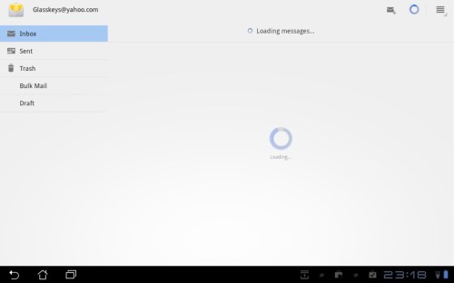 Initial synchronisation of new email account.