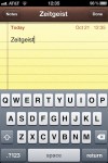 iPhone Notes - select a word.