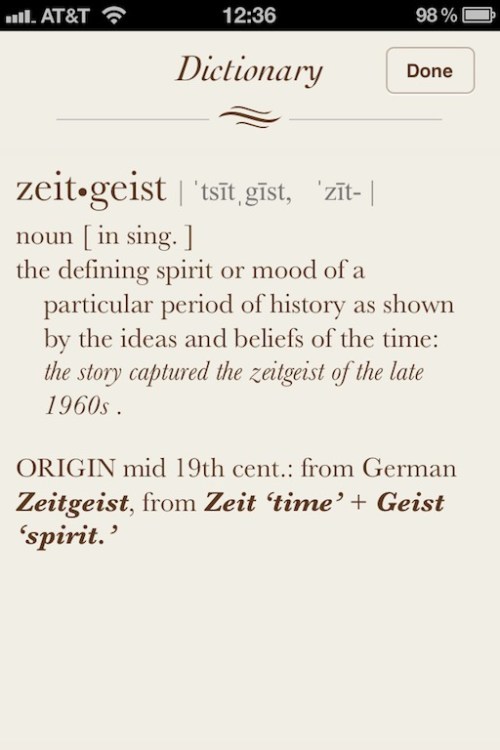 iPhone Notes - word definition.