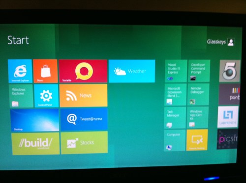 Windows 8 Metro interface.