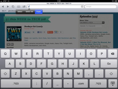 Type G then paste the copied URL.
