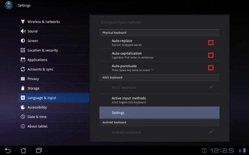 Un-tick all boxes under Physical keyboard.