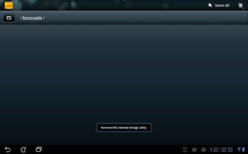 The USB stick has been safely removed.