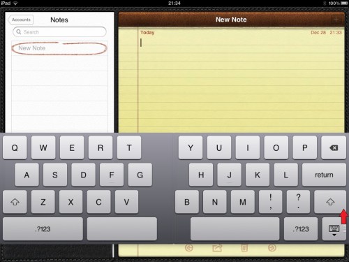 Keyboard begins to separate...