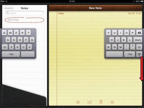 Thumb keyboard repositioned higher on the page.