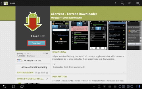 aTorrent the *native* BitTorrent client for Android.
